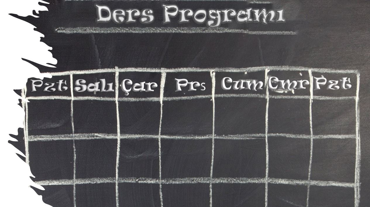 2024-2025 Eğitim Öğretim Yılı Güz Dönemi Ders Programı